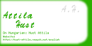 attila hust business card